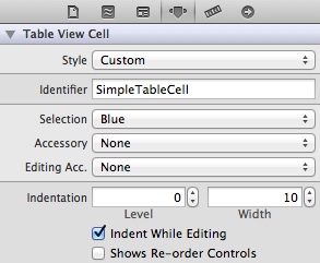 SimpleTable Cell Identifier