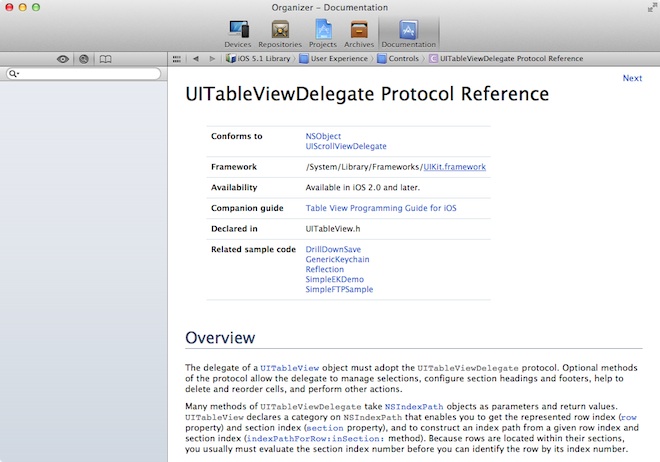 UITableViewDelegate Protocol Reference