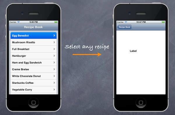Receipe App With Detail Controller