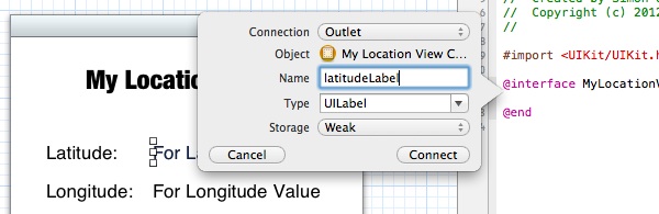 MyLocation LatitudeLabel Outlet