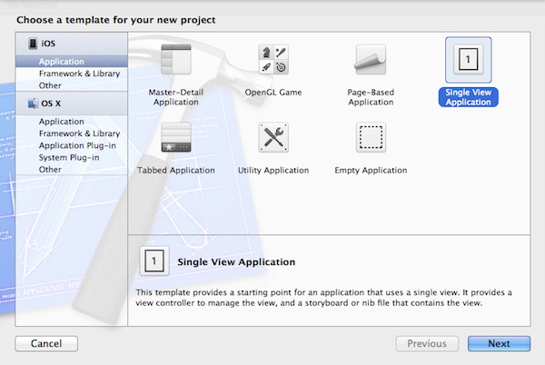 Create new Xcode project
