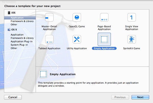 Xcode Empty Application Template