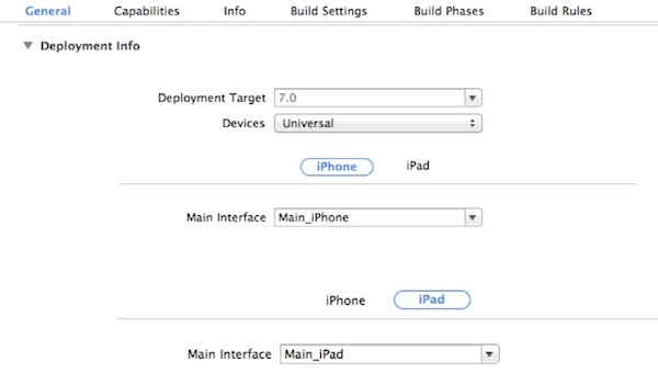 Xcode Project General Setting