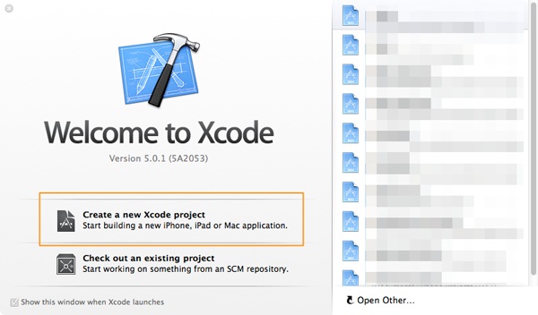 Create a new Xcode Project