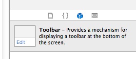 Interface Builder Toolbar