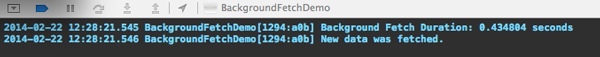 Background Fetch Project Debugger Duration