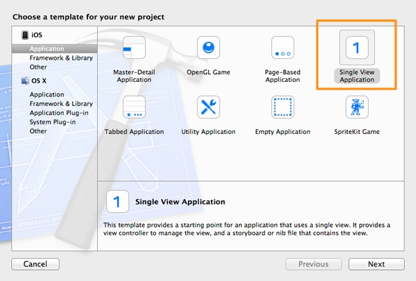 Create new Xcode Project