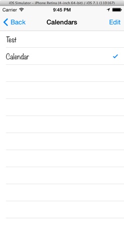EventKit List Calendar