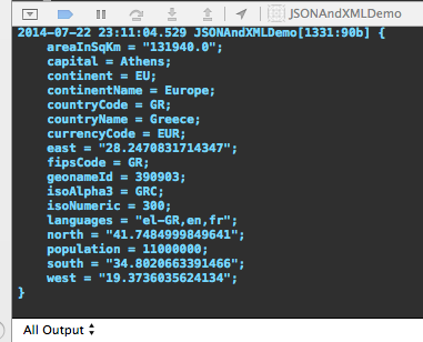 JSON and XML Demo - Country Info