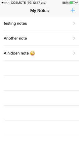 touch id display note sample