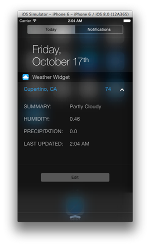 App Weather Widget with Real Data
