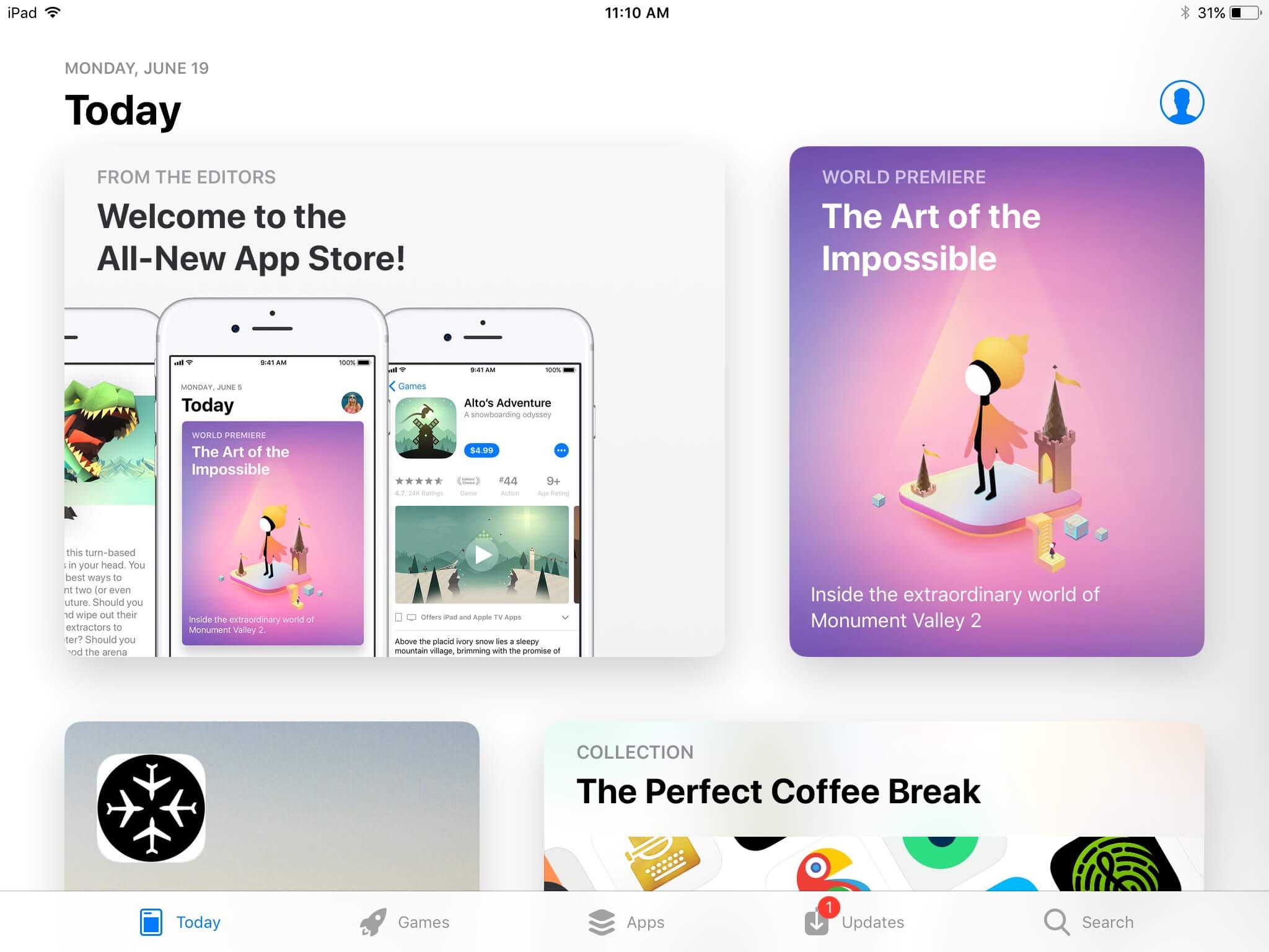 App Store iOS 11 for iPad