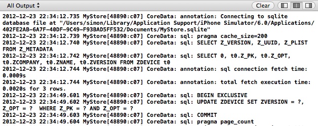 Core Data Part 2: Update, Delete Managed Objects and View Raw SQL Statement