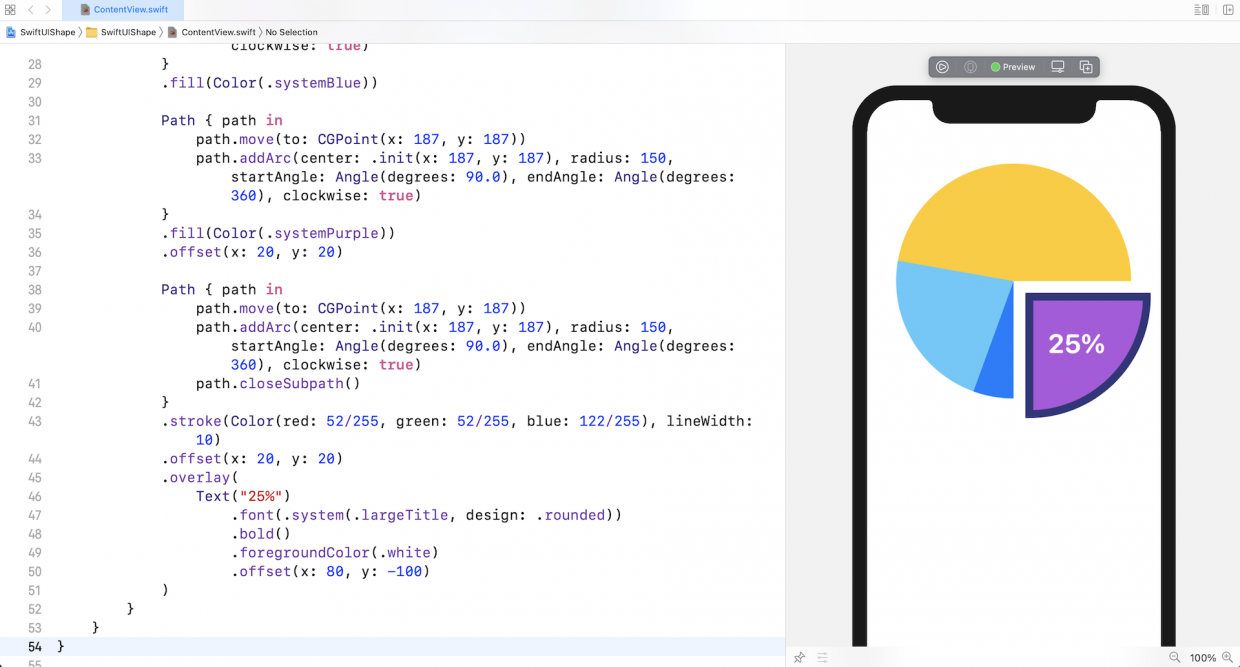 How to Draw Lines and Create Pie Charts Using SwiftUI