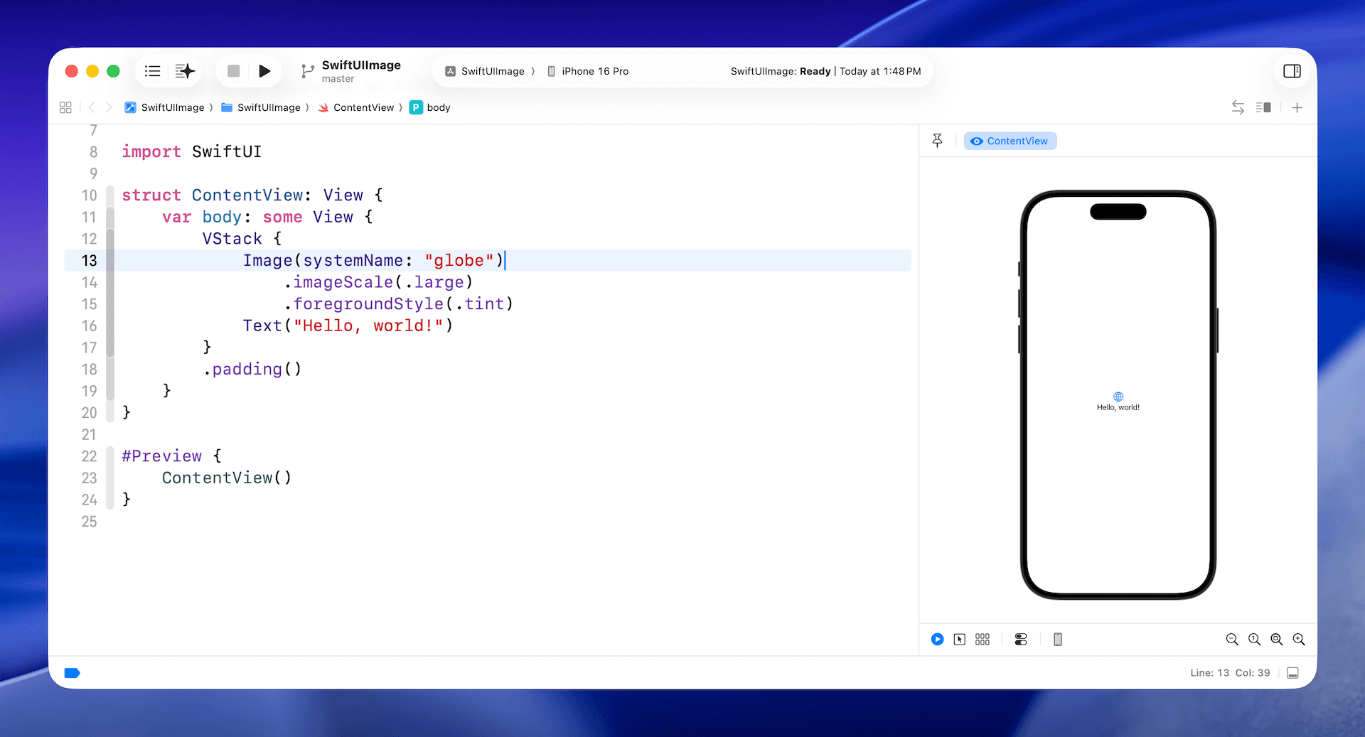 Figure 2. Previewing the generated code