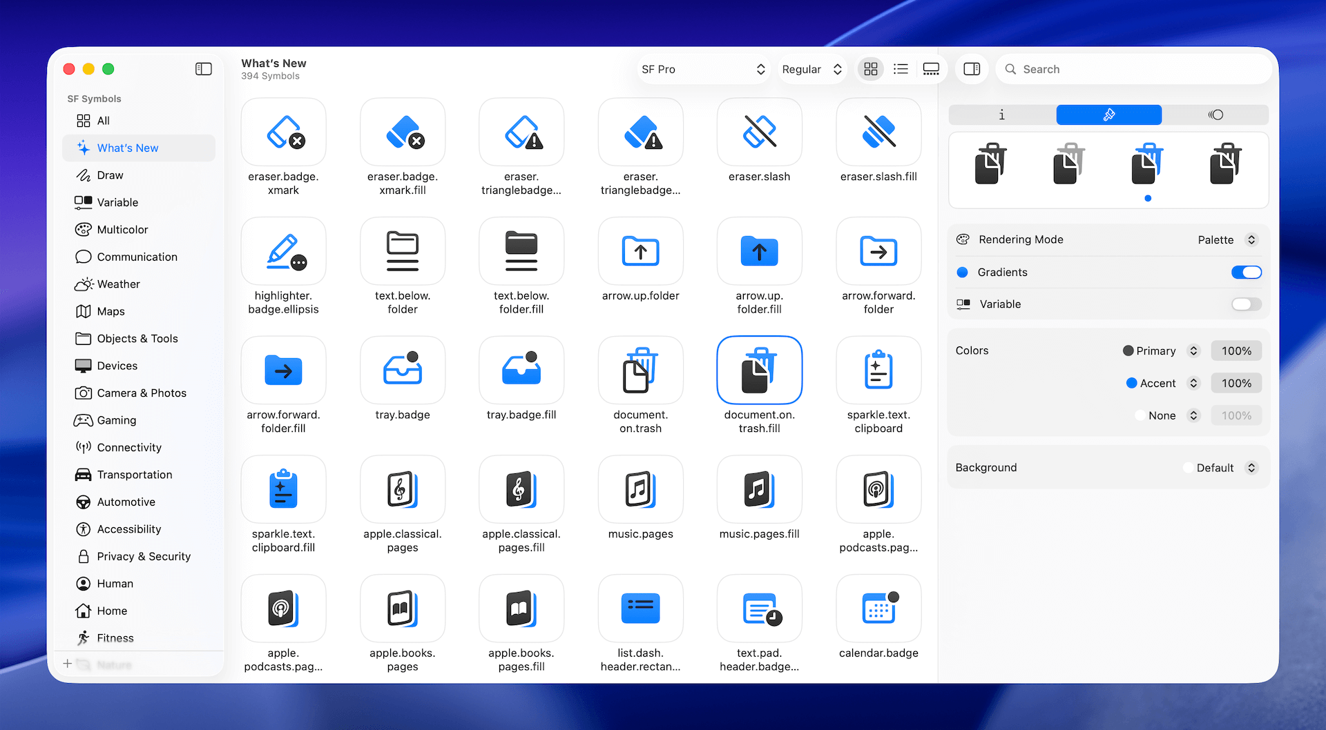 Figure 3. SF Symbols App