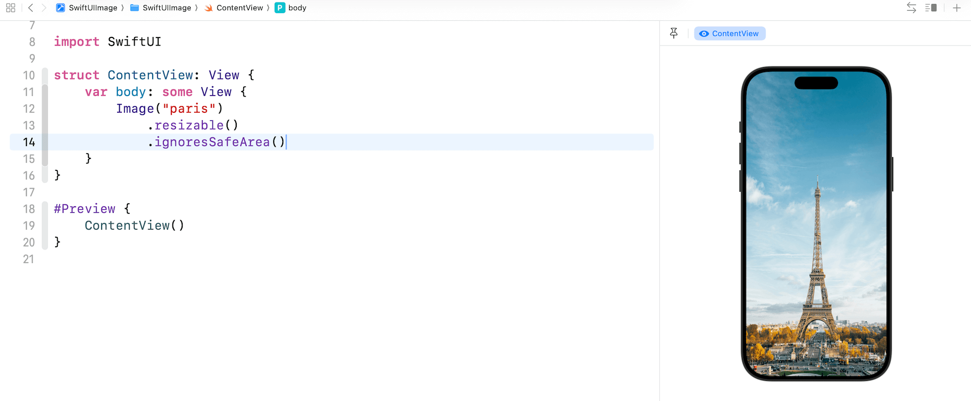 Figure 8. Ignoring the safe area