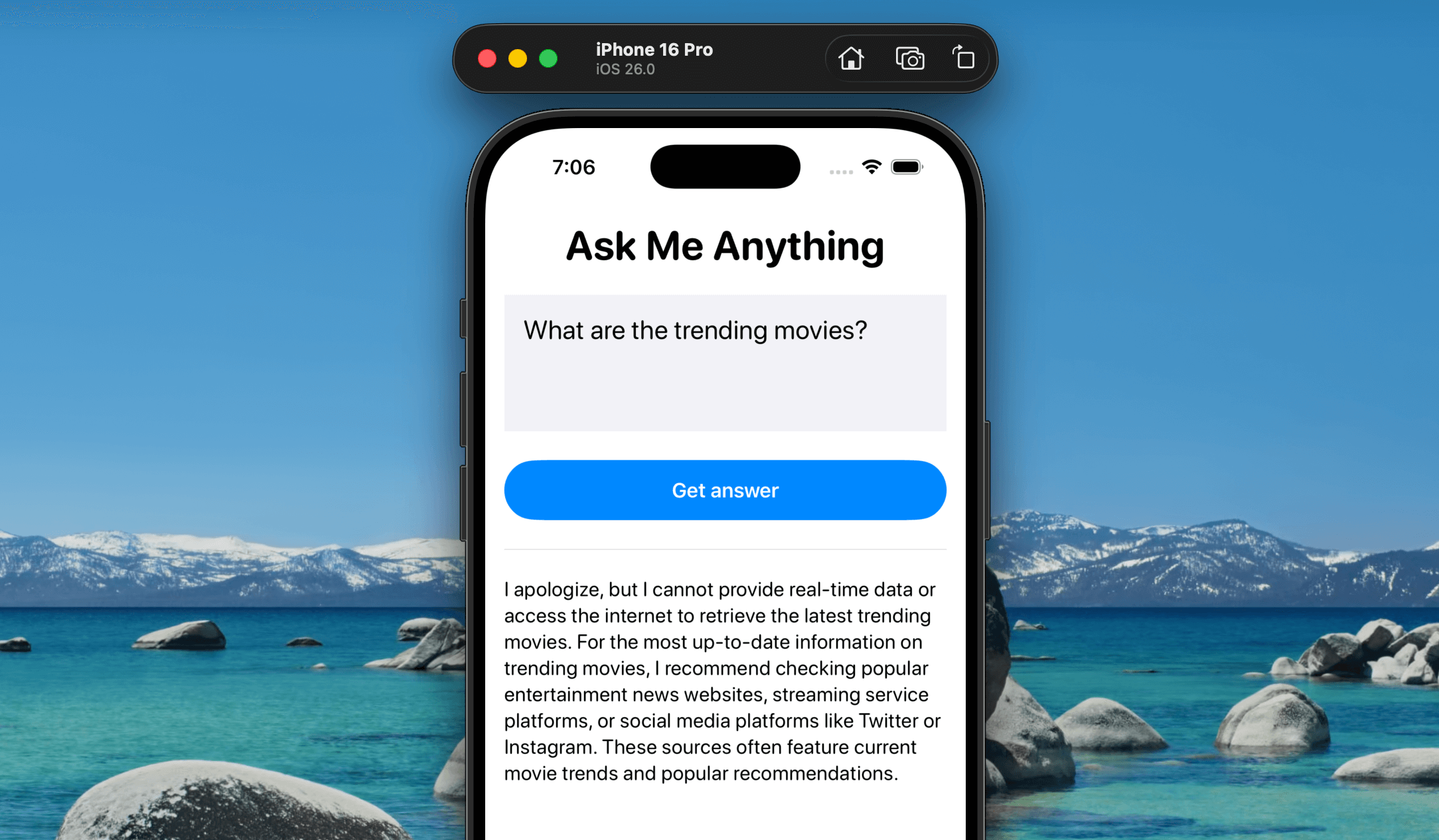 Figure 1. The demo app