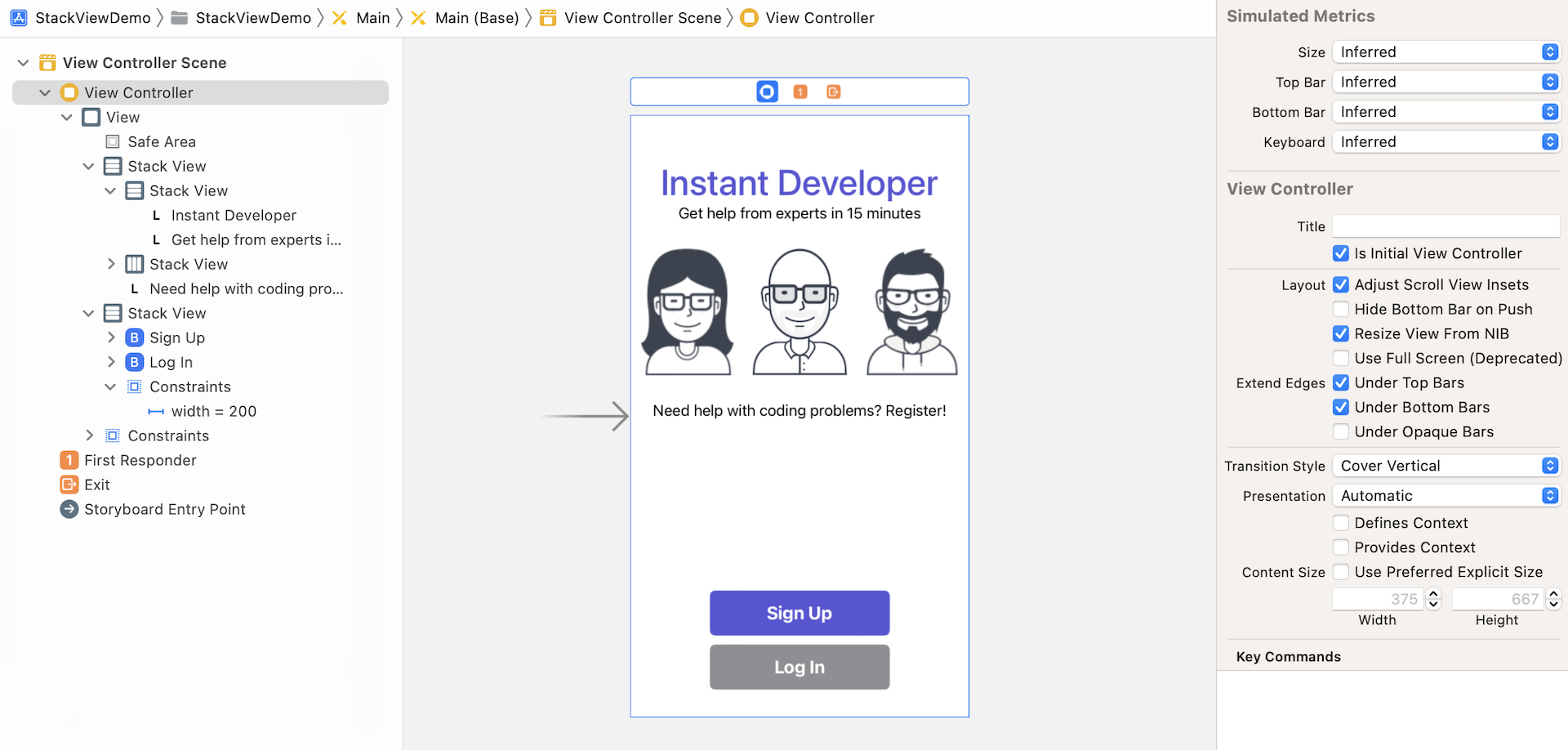 Figure 6-30. Previewing the UI on iPhone SE
