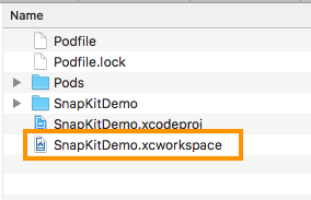 Xcode project workspace