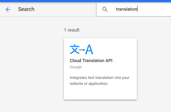 Cloud Translation API