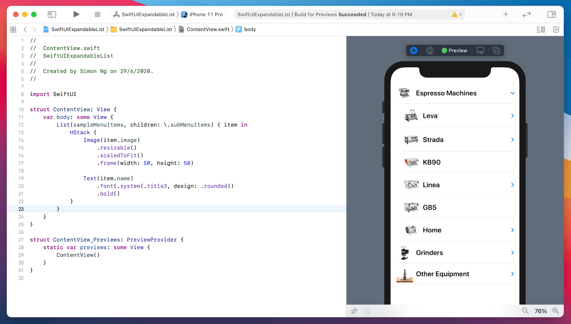 swiftui-expandable-list-iphone-demo