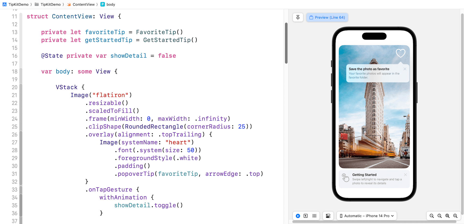 Xcode-preview-tipkit